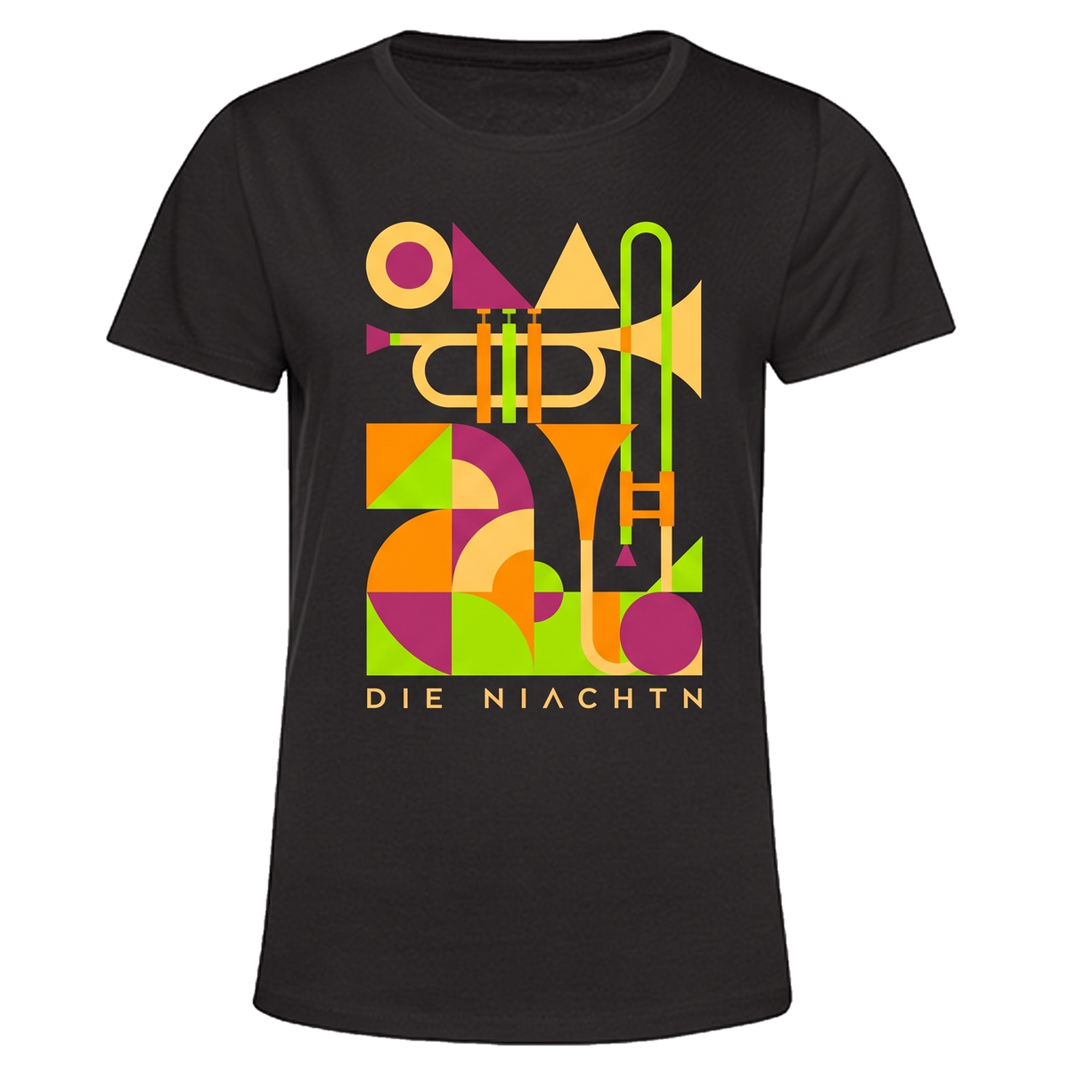 Niachtn Shirt Bauhaus Blech, Schwarz, Damen