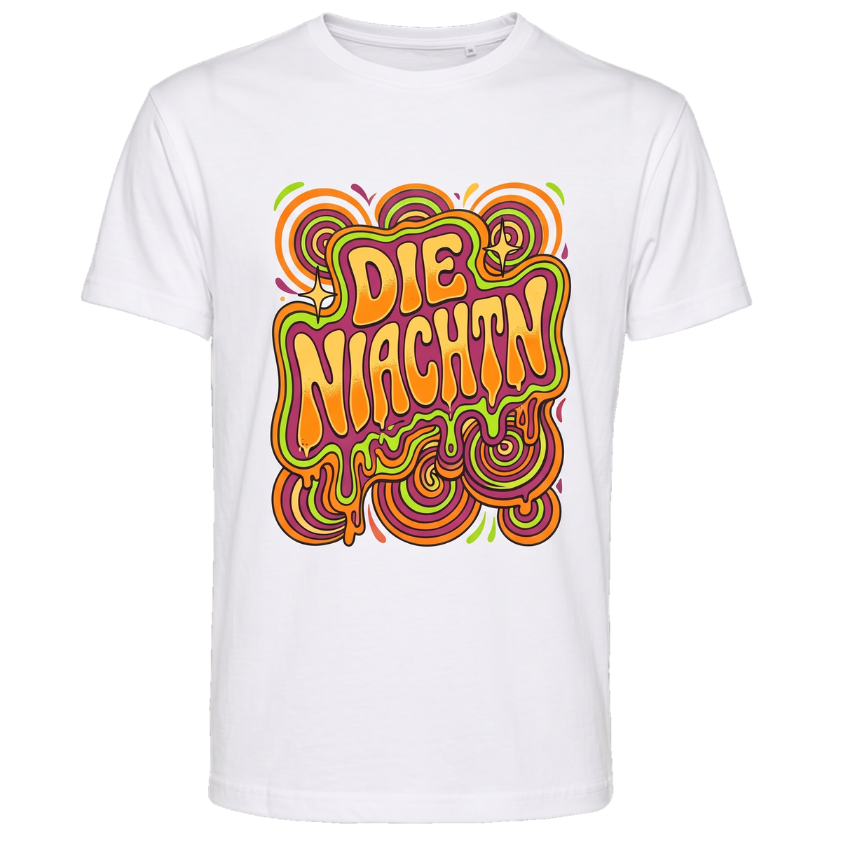 Niachtn Shirt Psychedelic, Weiß