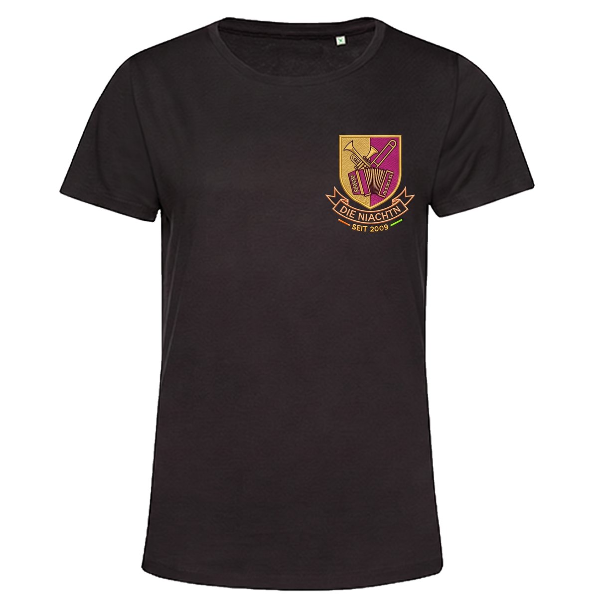 Niachtn Shirt Wappen & 09, Schwarz, Damen