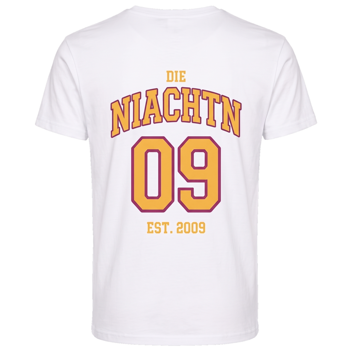 Niachtn Shirt Wappen & 09, Weiß, Rückseite